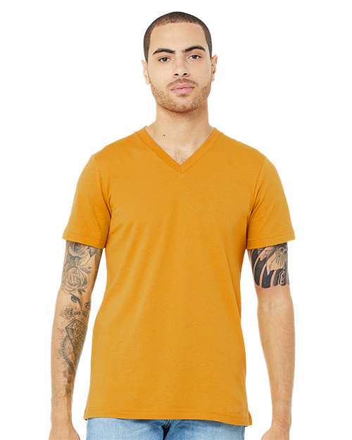 BELLA + CANVAS Unisex Jersey V-Neck Tee 3005 - Mustard