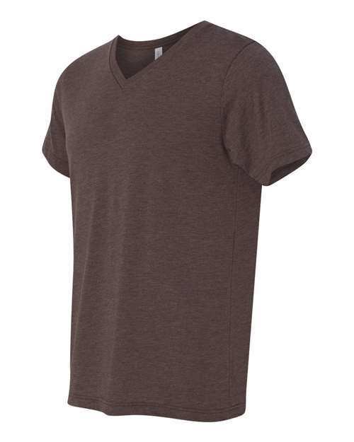 BELLA + CANVAS Unisex Triblend V-Neck Tee 3415 - Brown Triblend