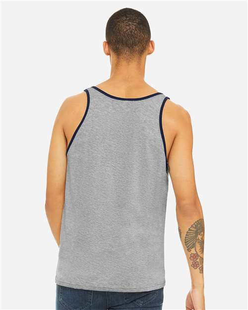 BELLA + CANVAS Jersey Tank 3480 - Athletic Heather/ Navy