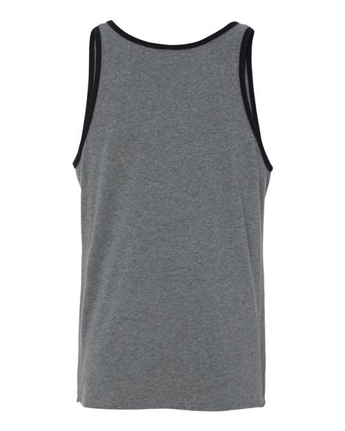 BELLA + CANVAS Jersey Tank 3480 - Deep Heather/ Black