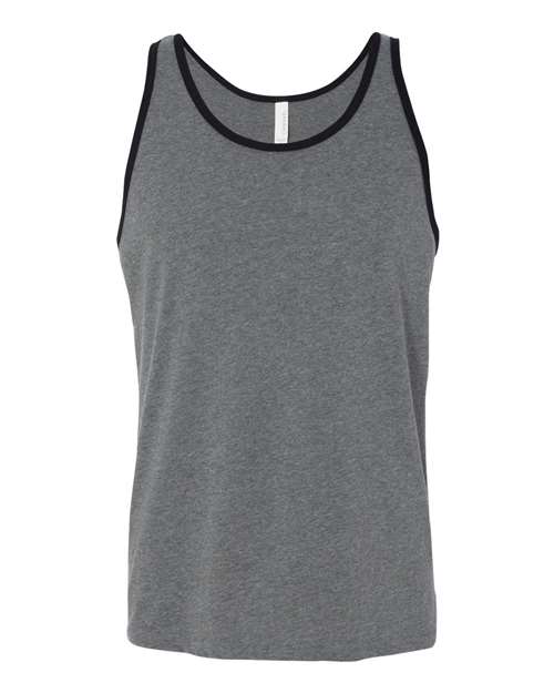 BELLA + CANVAS Jersey Tank 3480 - Deep Heather/ Black