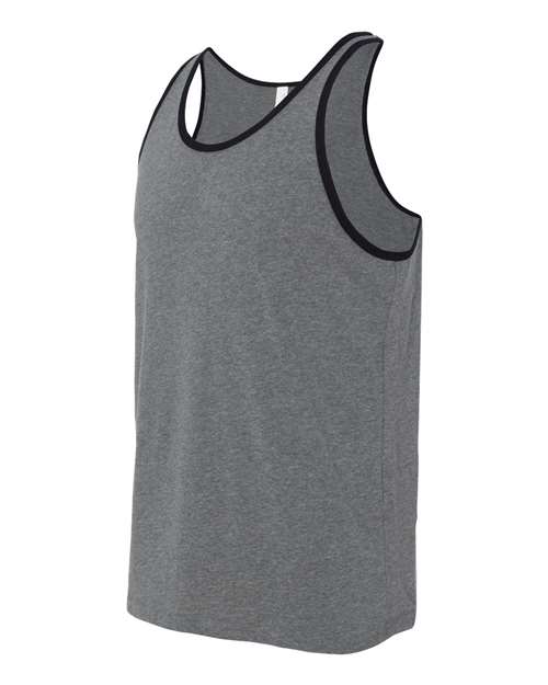 BELLA + CANVAS Jersey Tank 3480 - Deep Heather/ Black