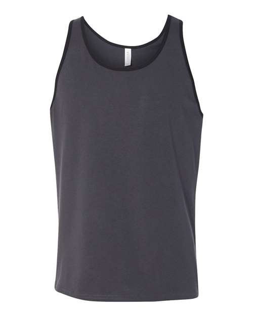 BELLA + CANVAS Jersey Tank 3480 - Dark Grey/ Black