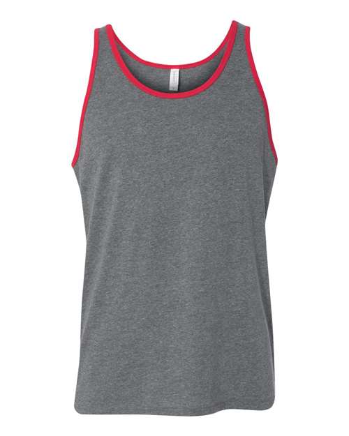 BELLA + CANVAS Jersey Tank 3480 - Deep Heather/ Red