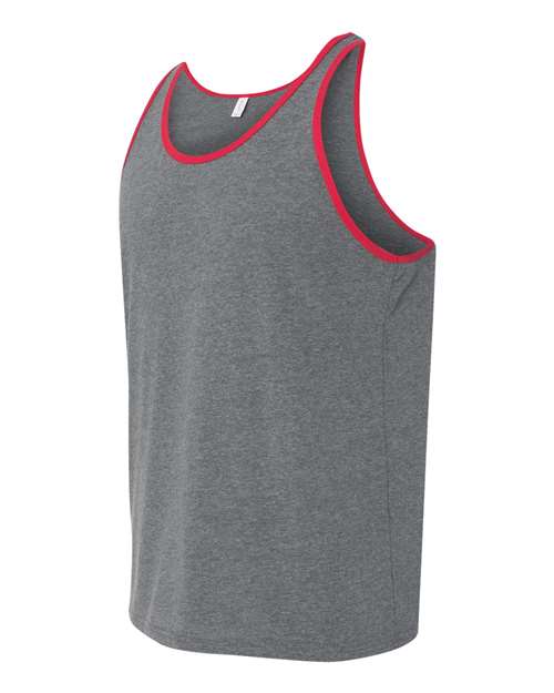 BELLA + CANVAS Jersey Tank 3480 - Deep Heather/ Red