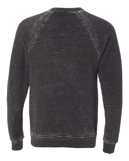 BELLA + CANVAS Unisex Sponge Fleece Raglan Crewneck Sweatshirt 3901 - Grey Acid Wash