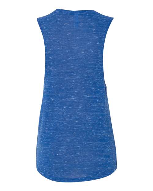 BELLA + CANVAS Women's Flowy Scoop Muscle Tank 8803 - True Royal Marble