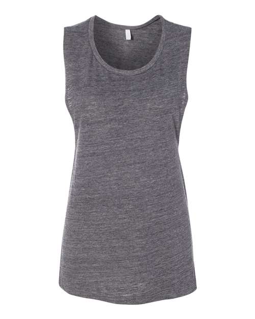 BELLA + CANVAS Women's Flowy Scoop Muscle Tank 8803 - Asphalt Slub