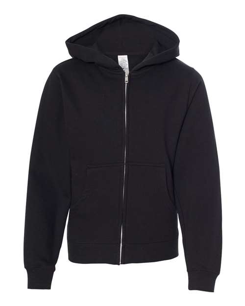 Independent Trading Co. Youth Midweight Full-Zip Hooded Sweatshirt SS4001YZ