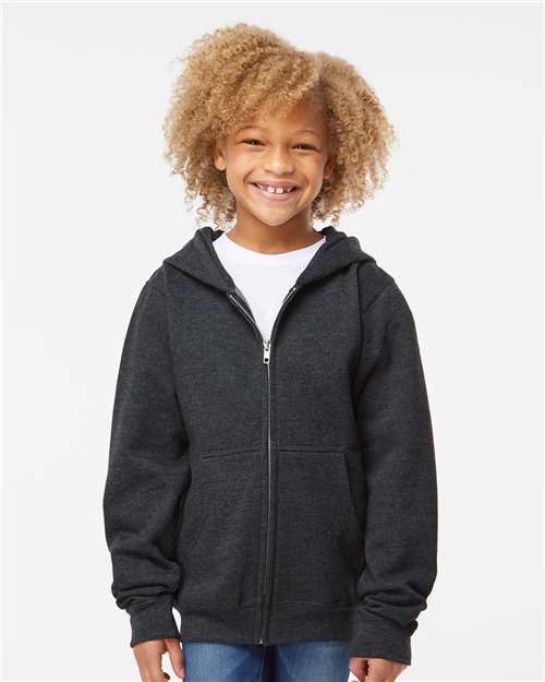 Independent Trading Co. Youth Midweight Full-Zip Hooded Sweatshirt SS4001YZ