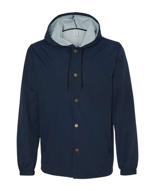 Independent Trading Co. Men's Water-Resistant Hooded Windbreaker EXP95NB