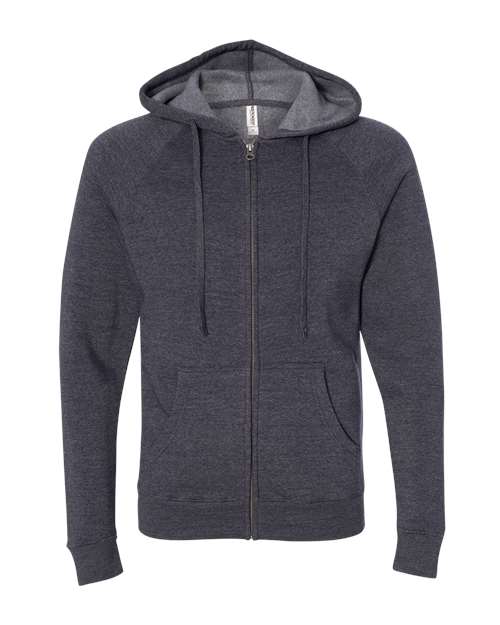 Independent Trading Co. Unisex Special Blend Raglan Full-Zip Hooded Sweatshirt PRM33SBZ