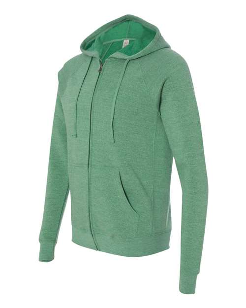 Independent Trading Co. Unisex Special Blend Raglan Full-Zip Hooded Sweatshirt PRM33SBZ