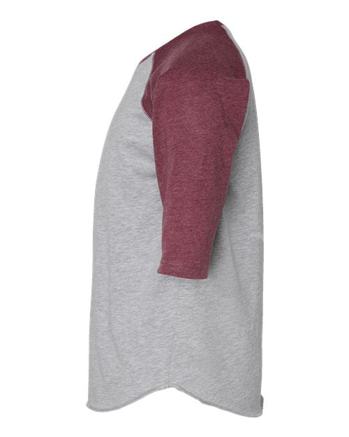 LAT Youth Baseball Fine Jersey Three-Quarter Sleeve Tee 6130