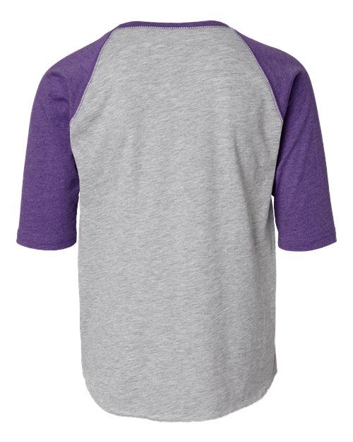 LAT Youth Baseball Fine Jersey Three-Quarter Sleeve Tee 6130