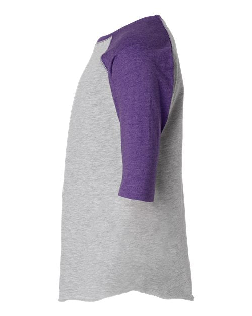 LAT Youth Baseball Fine Jersey Three-Quarter Sleeve Tee 6130