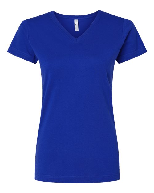 LAT Women's Fine Jersey V-Neck Tee 3507 - Royal