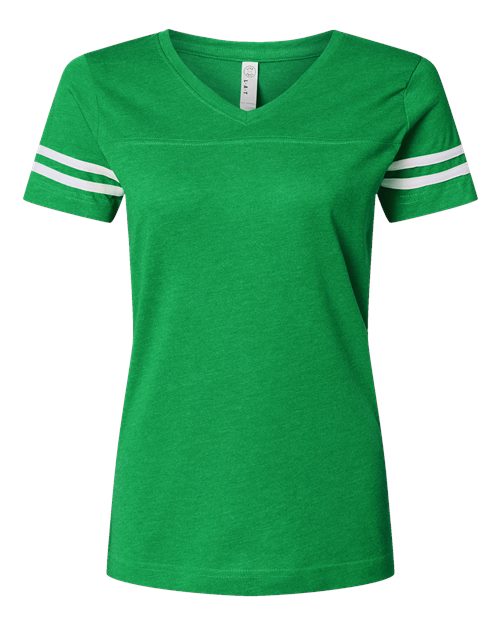 LAT Women's Football V-Neck Fine Jersey Tee 3537