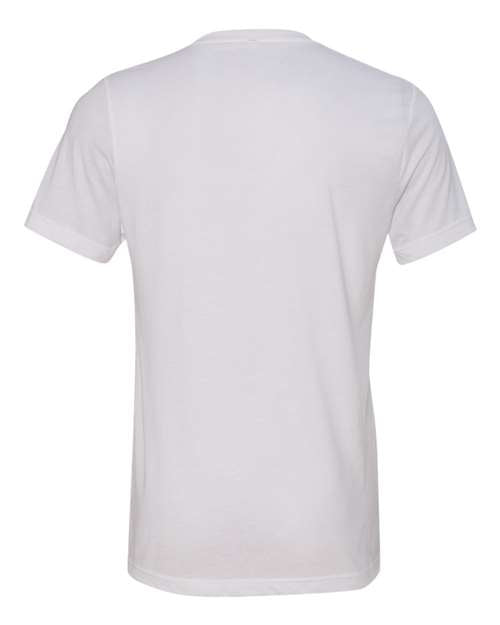 BELLA + CANVAS Unisex Triblend V-Neck Tee 3415 - Solid White Triblend