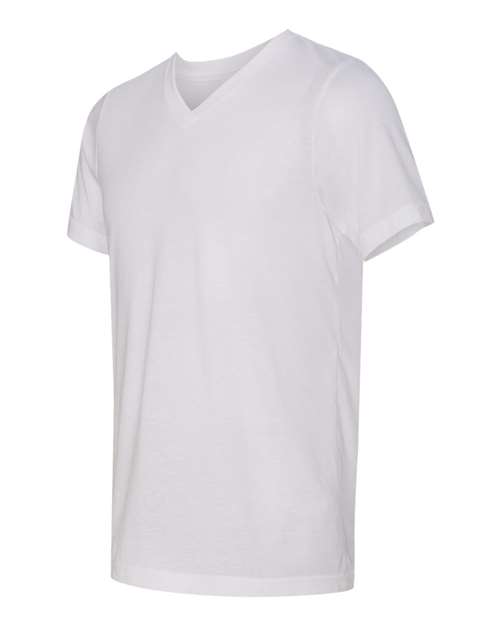 BELLA + CANVAS Unisex Triblend V-Neck Tee 3415 - Solid White Triblend