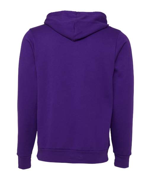 BELLA + CANVAS Unisex Sponge Fleece Hoodie Sweatshirt 3719 - Team Purple