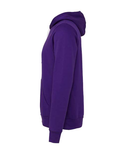BELLA + CANVAS Unisex Sponge Fleece Hoodie Sweatshirt 3719 - Team Purple