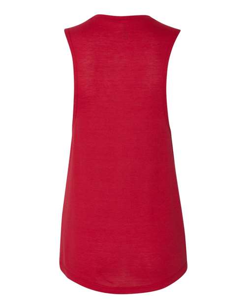 BELLA + CANVAS Women's Flowy Scoop Muscle Tank 8803 - Red