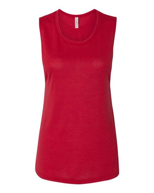 BELLA + CANVAS Women's Flowy Scoop Muscle Tank 8803 - Red