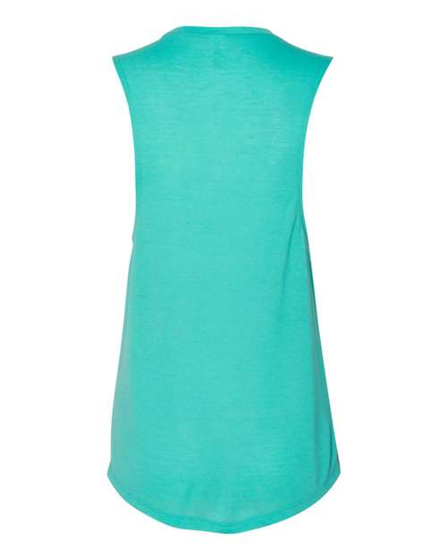 BELLA + CANVAS Women's Flowy Scoop Muscle Tank 8803 - Teal