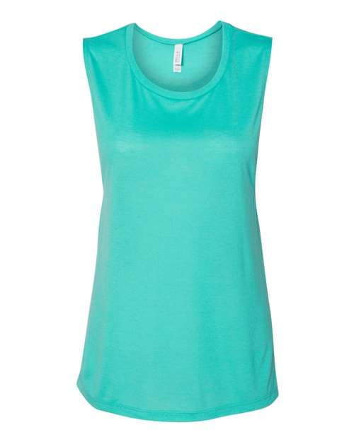 BELLA + CANVAS Women's Flowy Scoop Muscle Tank 8803 - Teal