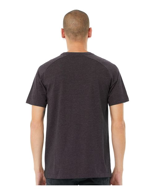 BELLA + CANVAS Men's Heather CVC Raglan Tee 3201