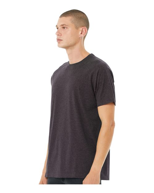BELLA + CANVAS Men's Heather CVC Raglan Tee 3201