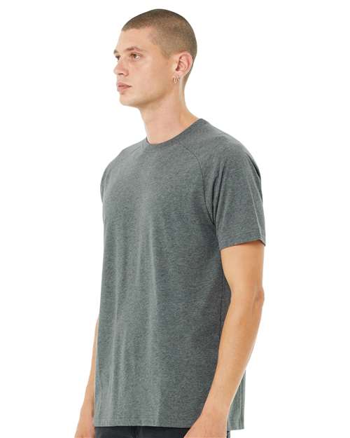 BELLA + CANVAS Men's Heather CVC Raglan Tee 3201