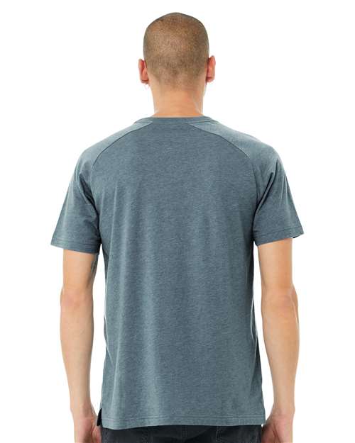 BELLA + CANVAS Men's Heather CVC Raglan Tee 3201
