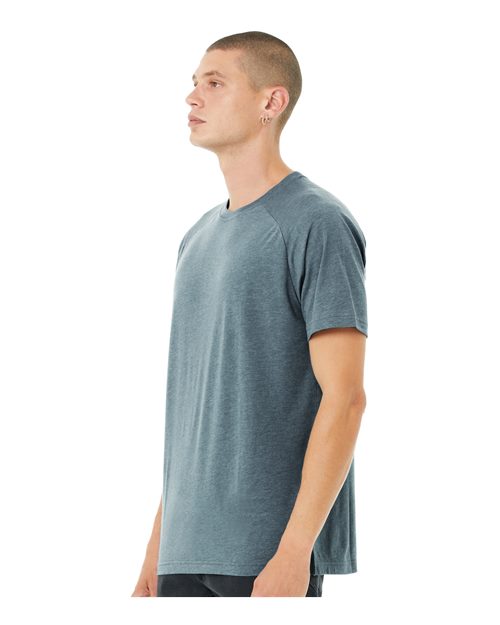 BELLA + CANVAS Men's Heather CVC Raglan Tee 3201