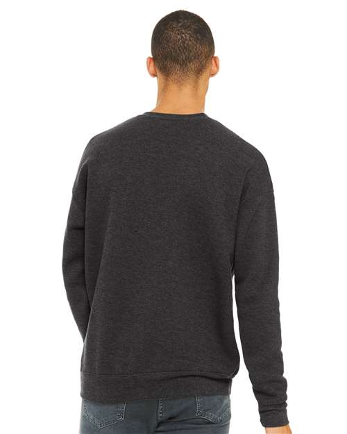 BELLA + CANVAS Unisex Sponge Fleece Drop Shoulder Crewneck Sweatshirt 3945 - Dark Grey Heather