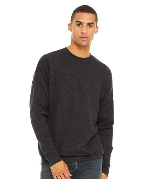 BELLA + CANVAS Unisex Sponge Fleece Drop Shoulder Crewneck Sweatshirt 3945 - Dark Grey Heather