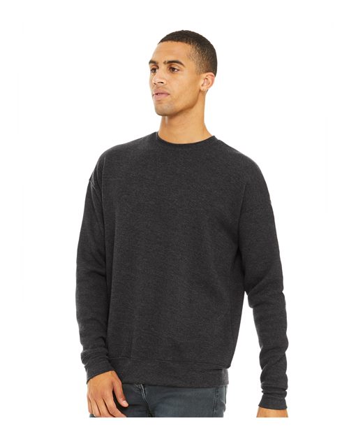 BELLA + CANVAS Unisex Sponge Fleece Drop Shoulder Crewneck Sweatshirt 3945 - Dark Grey Heather