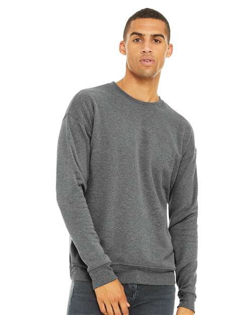 BELLA + CANVAS Unisex Sponge Fleece Drop Shoulder Crewneck Sweatshirt 3945 - Deep Heather
