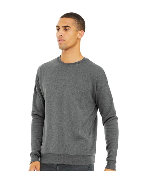 BELLA + CANVAS Unisex Sponge Fleece Drop Shoulder Crewneck Sweatshirt 3945 - Deep Heather
