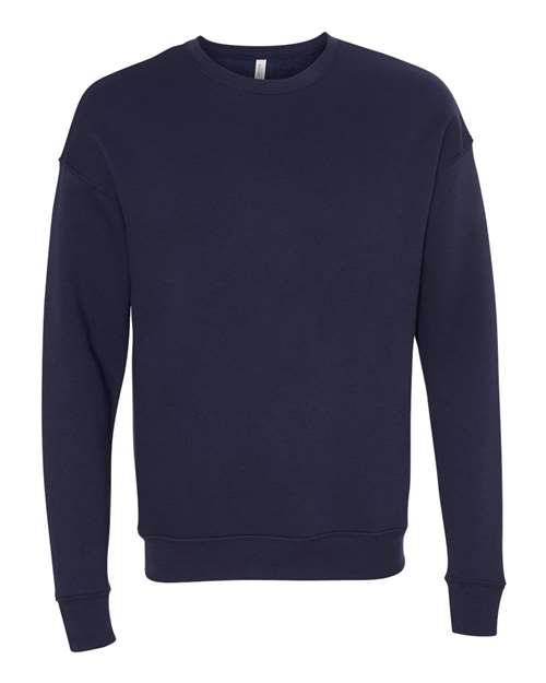BELLA + CANVAS Unisex Sponge Fleece Drop Shoulder Crewneck Sweatshirt 3945 - Navy