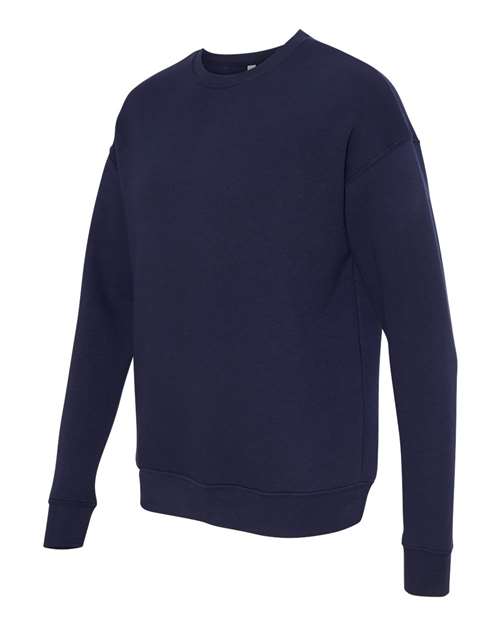 BELLA + CANVAS Unisex Sponge Fleece Drop Shoulder Crewneck Sweatshirt 3945 - Navy