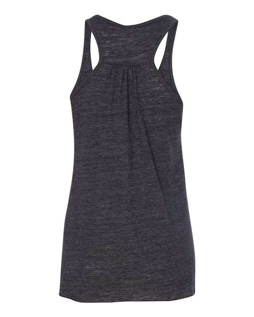 BELLA + CANVAS Women's Flowy Racerback Tank 8800 - Charcoal Black Slub
