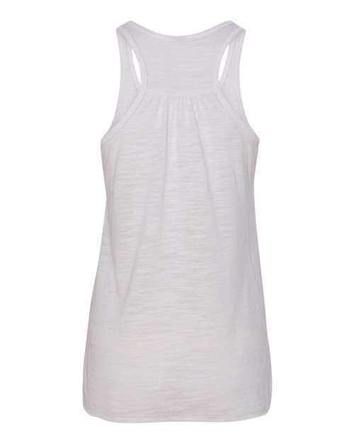 BELLA + CANVAS Women's Flowy Racerback Tank 8800 - White Slub
