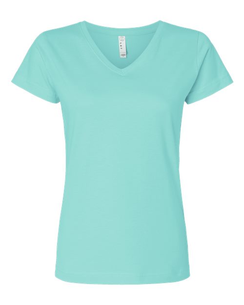 LAT Women's Fine Jersey V-Neck Tee 3507 - Chill
