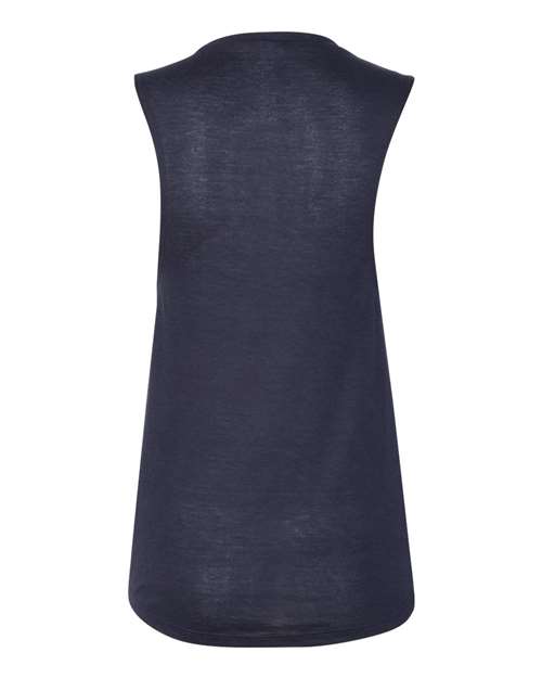 BELLA + CANVAS Women's Flowy Scoop Muscle Tank 8803 - Midnight