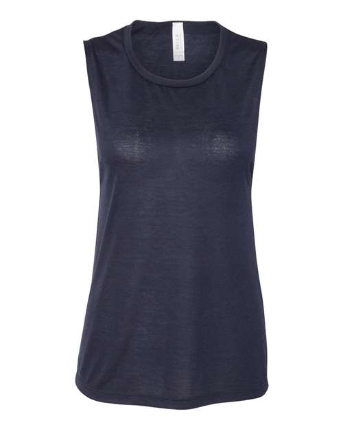 BELLA + CANVAS Women's Flowy Scoop Muscle Tank 8803 - Midnight