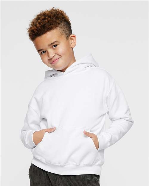 LAT Youth Fleece Hoodie Sweatshirt 2296 - White