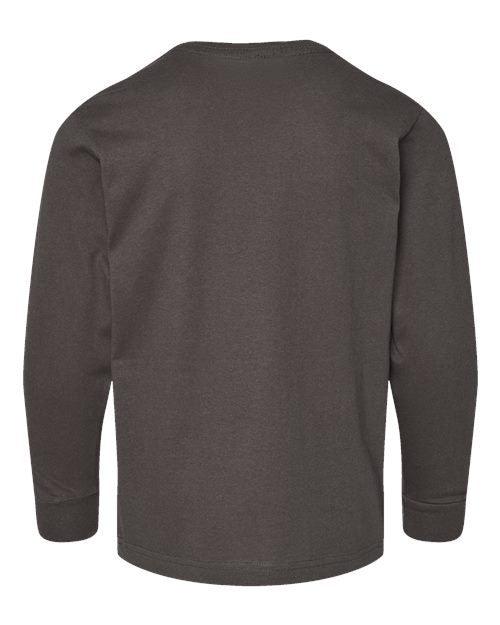 LAT Youth Fine Jersey Long Sleeve Tee 6201 - Charcoal