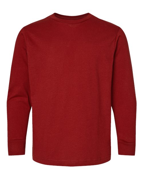 LAT Youth Fine Jersey Long Sleeve Tee 6201 - Garnet